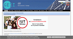 Desktop Screenshot of geii.iut-nimes.fr