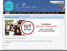 Tablet Screenshot of geii.iut-nimes.fr